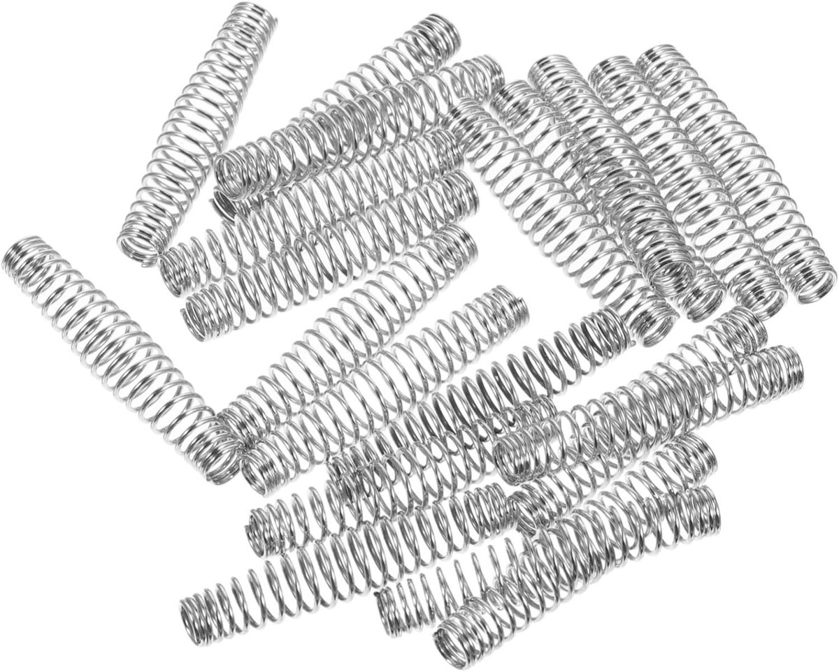 Tuinschaar veren - Reparatieset schaar - Onderhoud gereedschap - Roestvrij staal - 60 stuks - Zilver