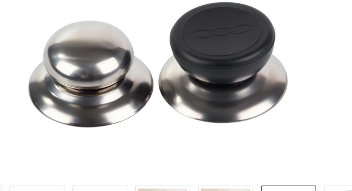 Han-Bar® Universele Pandekselknoppen – Handvat Set – Staal & Kunststof – 6 × 3 cm