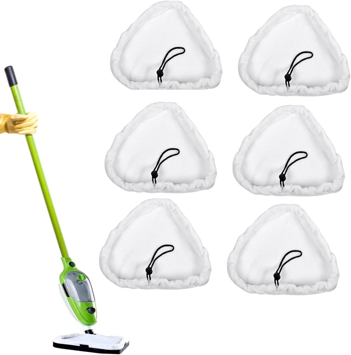 6 Stuks Microvezel Stoom Mop Pads, Wasbare Universele Pad Covers voor Huishoudelijke Reiniging en Stoomreinigers