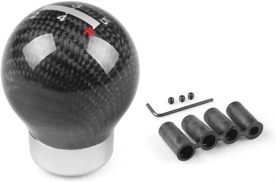Schakelpookknop Koolstofvezel - Versnellingspook Pook - Verbeteren Rijgevoel - Lichtgewicht Stevig Ontwerp - Universeel 8 10 12mm - Zwart — afbeelding 2