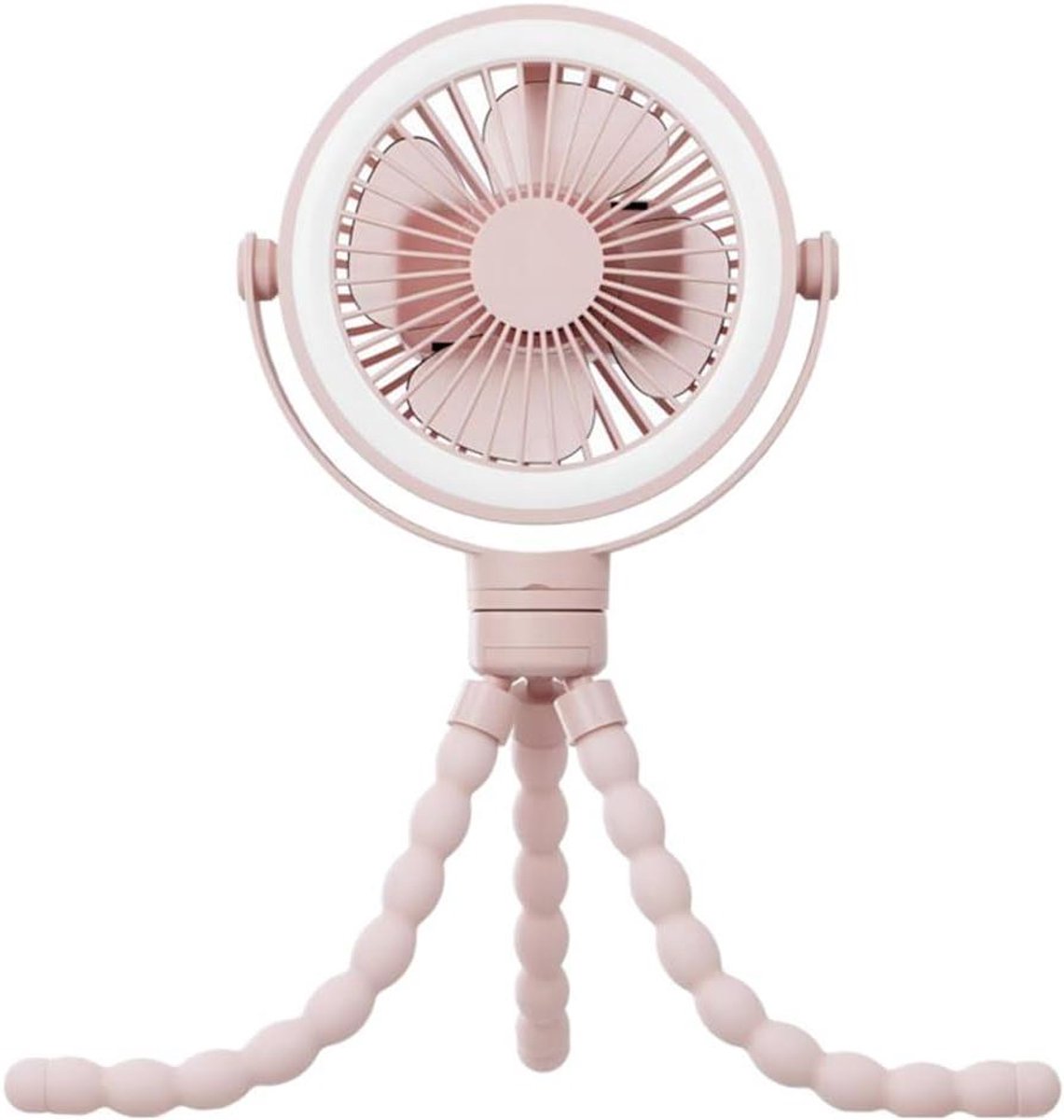 Draagbare Mini Ventilator - Oplaadbare Ventilator Baby - Kinderwagen Koelen - Flexibel Octopus Statief