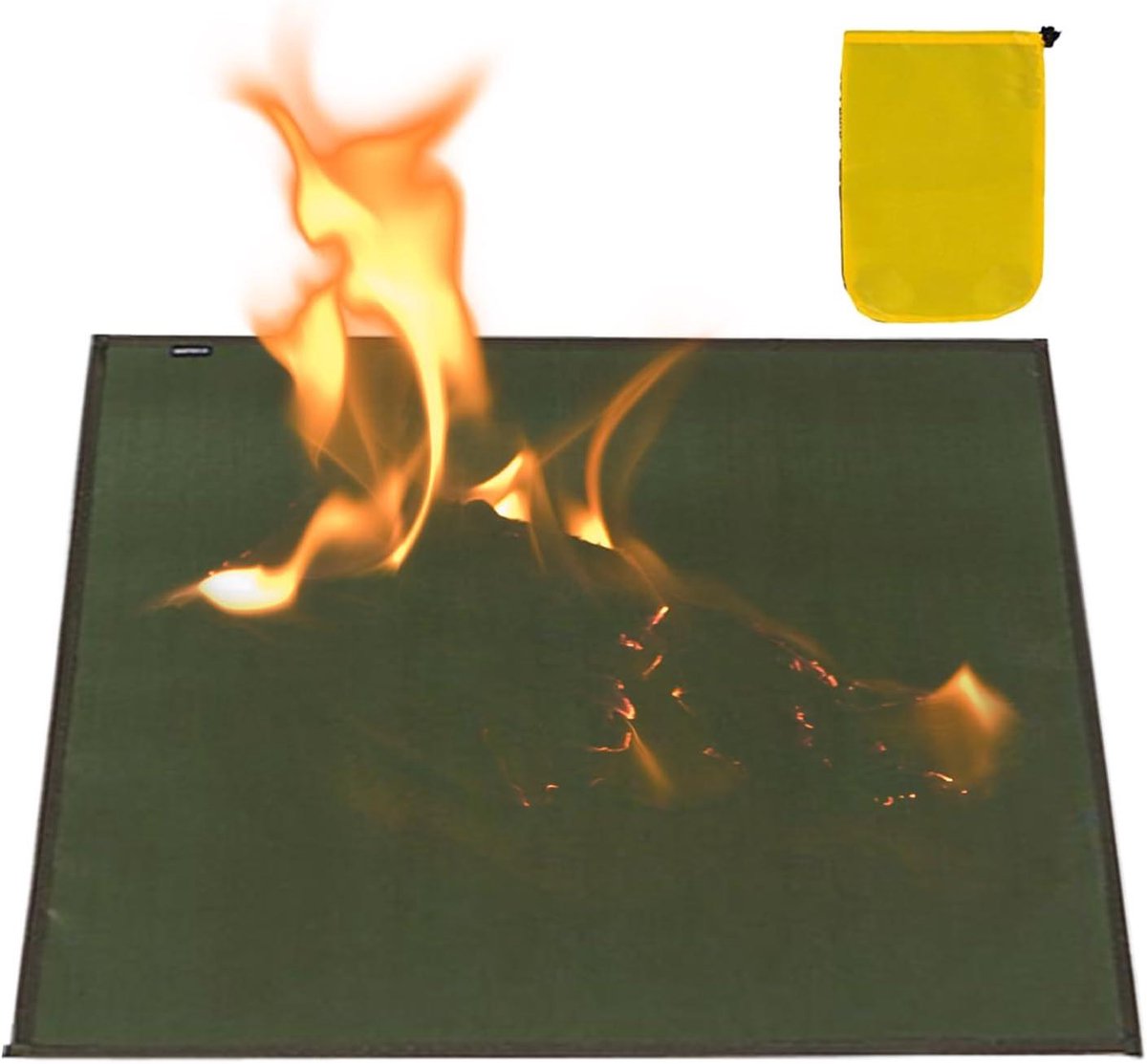 BBQ Grill Mat - Vloerbeschermer Terras - Bescherming Buiten - Hittebarrière - 61 x 53 cm - Groen