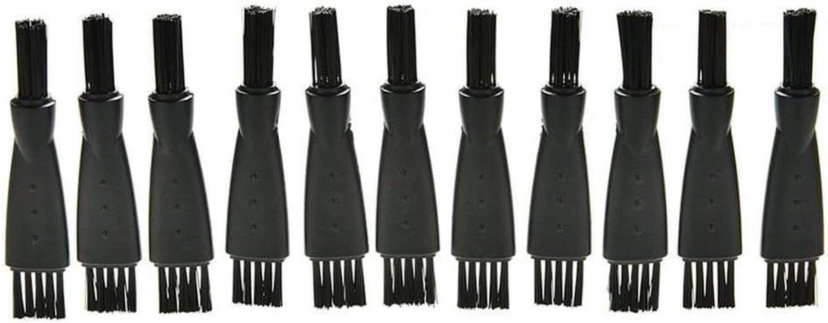 Scheerapparaat Borstel - Reinigingstool Haar Remover - Apparaat Onderhoud - Compatibel met Meeste Merken - 10 Stuks - Zwart