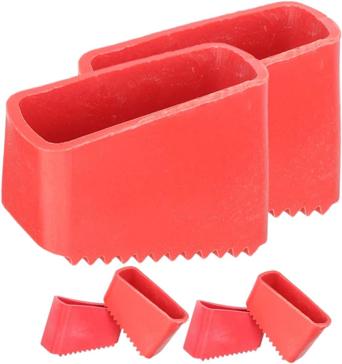 Laddervoetdoppen - Laddersteunhoezen - Veilig Werken - Antislip Rubber - 5.5x3.8cm - Rood