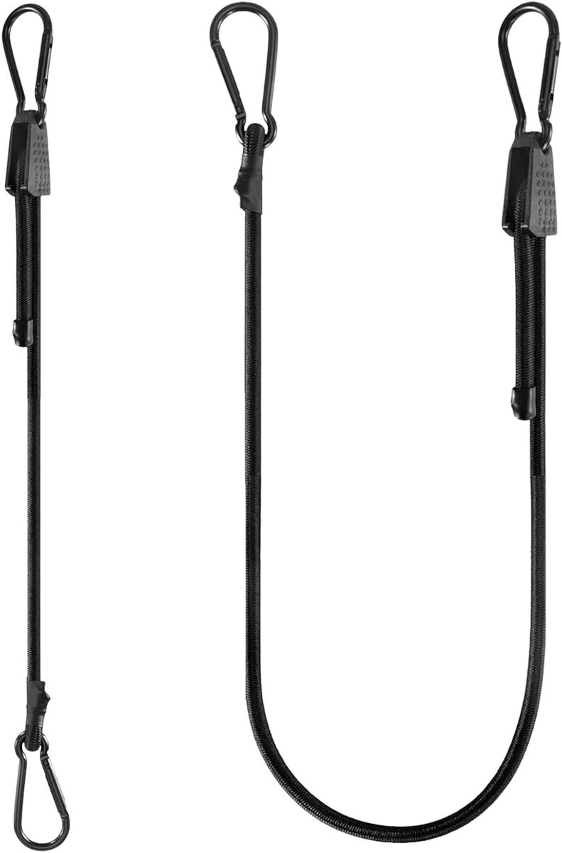 Verstelbare elastische bagagestraps, duurzame elastische koord voor fietsen, 1m met karabiner, ideaal voor het vastbinden van bagage en campinguitrusting