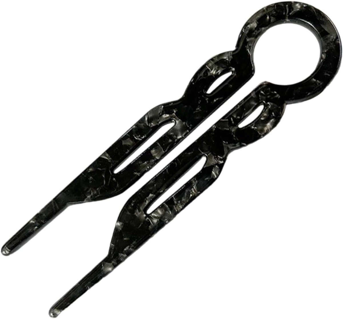 U-vormige haarspelden - Haarvork clips - Kapsels creëren - Robuuste acetaat - 115 cm - Bruin