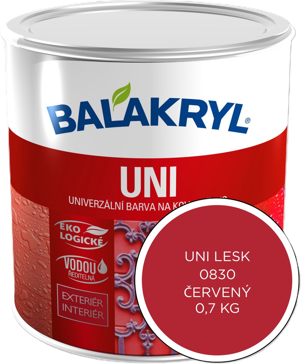 Balakryl UNI Glans 0,7kg, 0830 Rood