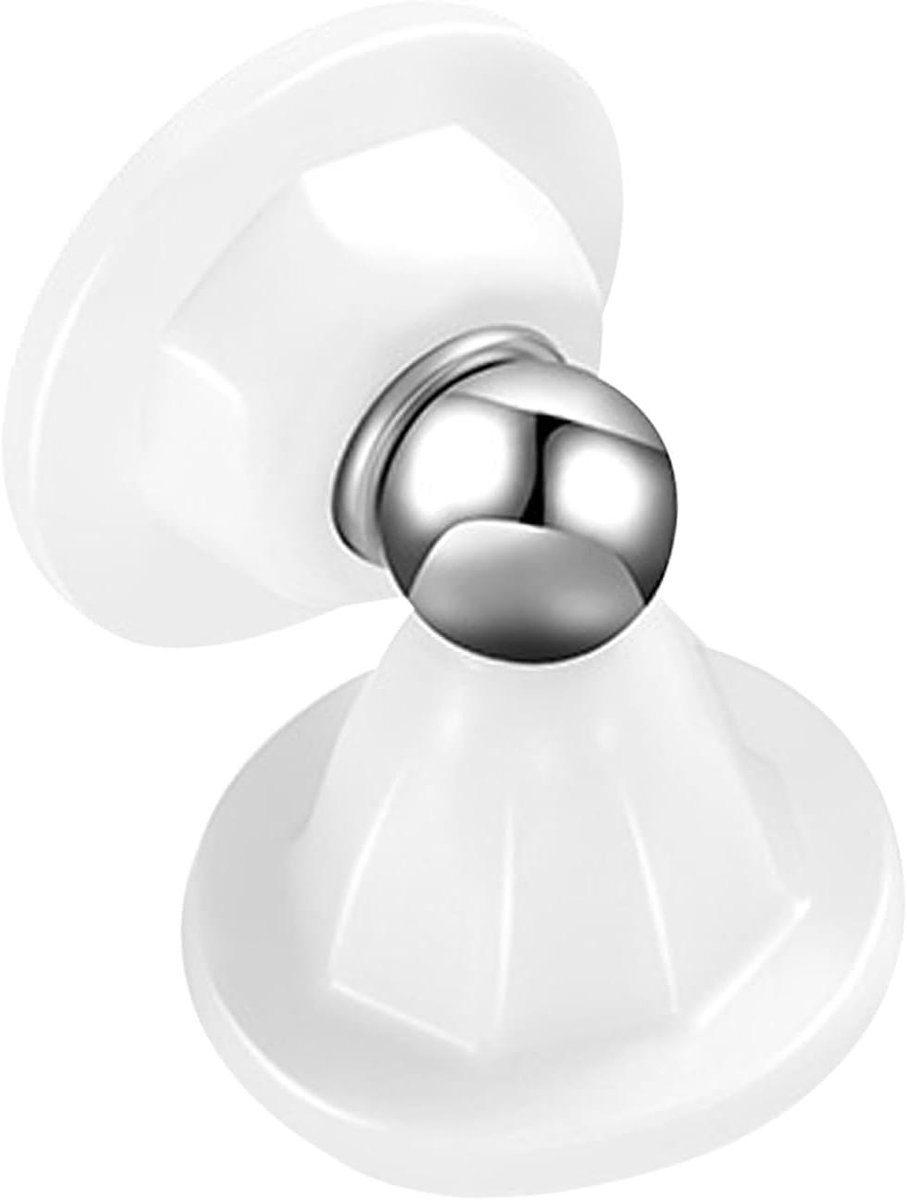 Magnetische deurstop - Vloerhouder - Deuren beschermen - Boorvrij ontwerp - Schokabsorberend - Wit