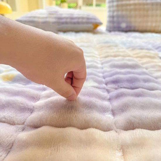 Opvouwbare Matras - Japanse Vloerbed - Kamperen en Slapen - Pluche Oprolbare - 90 x 200 cm - Fluweel — afbeelding 3