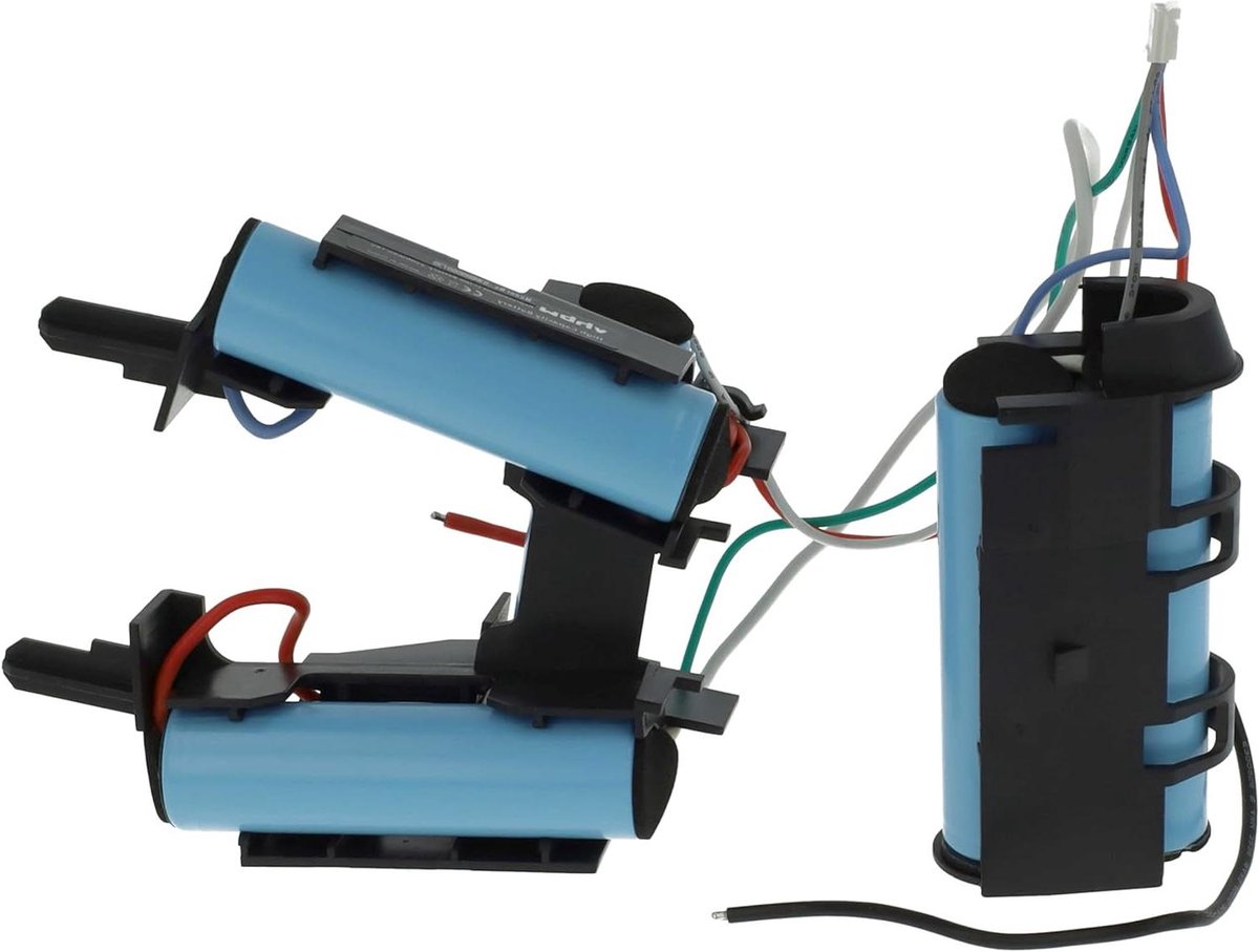 Stofzuigeraccu - Vervangende batterij - Huishouden schoonmaken - Kortsluiting beveiligd - 2000 mAh - Zwart/Blauw