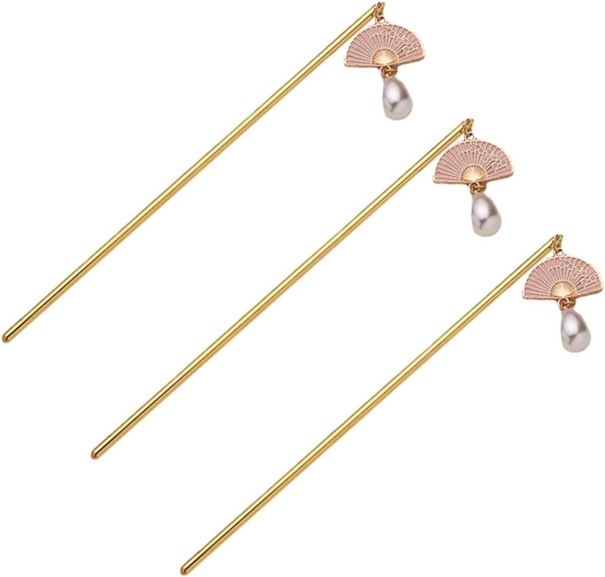 Metalen Haarstokjes - Haarspelden Knot - Haar Stijlen - Vintage Ontwerp - 15 cm - Roze
