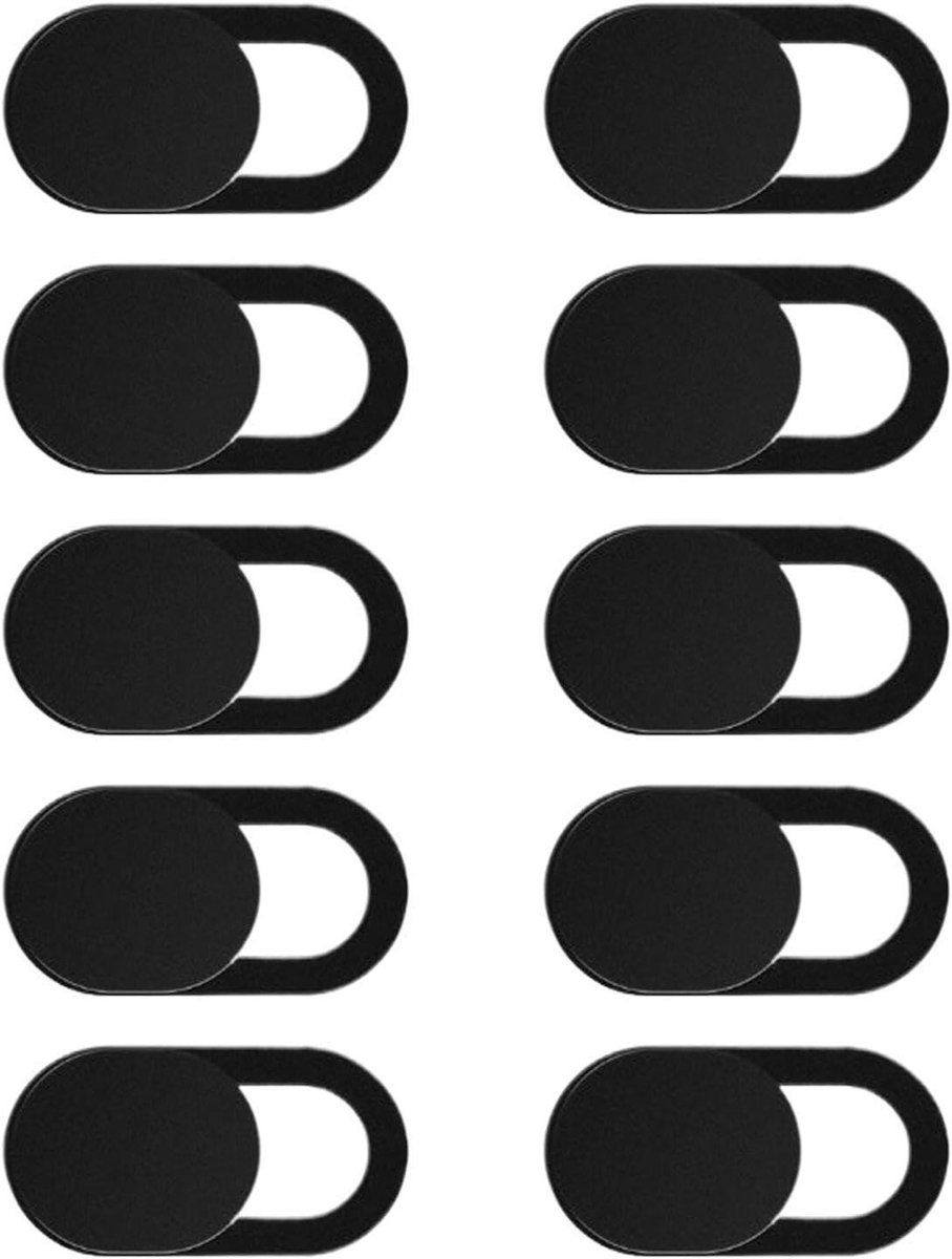 Camera Covers - Webcam Covers - Privacy Beschermen - Schuifmechanisme - 10 stuks - Zwart