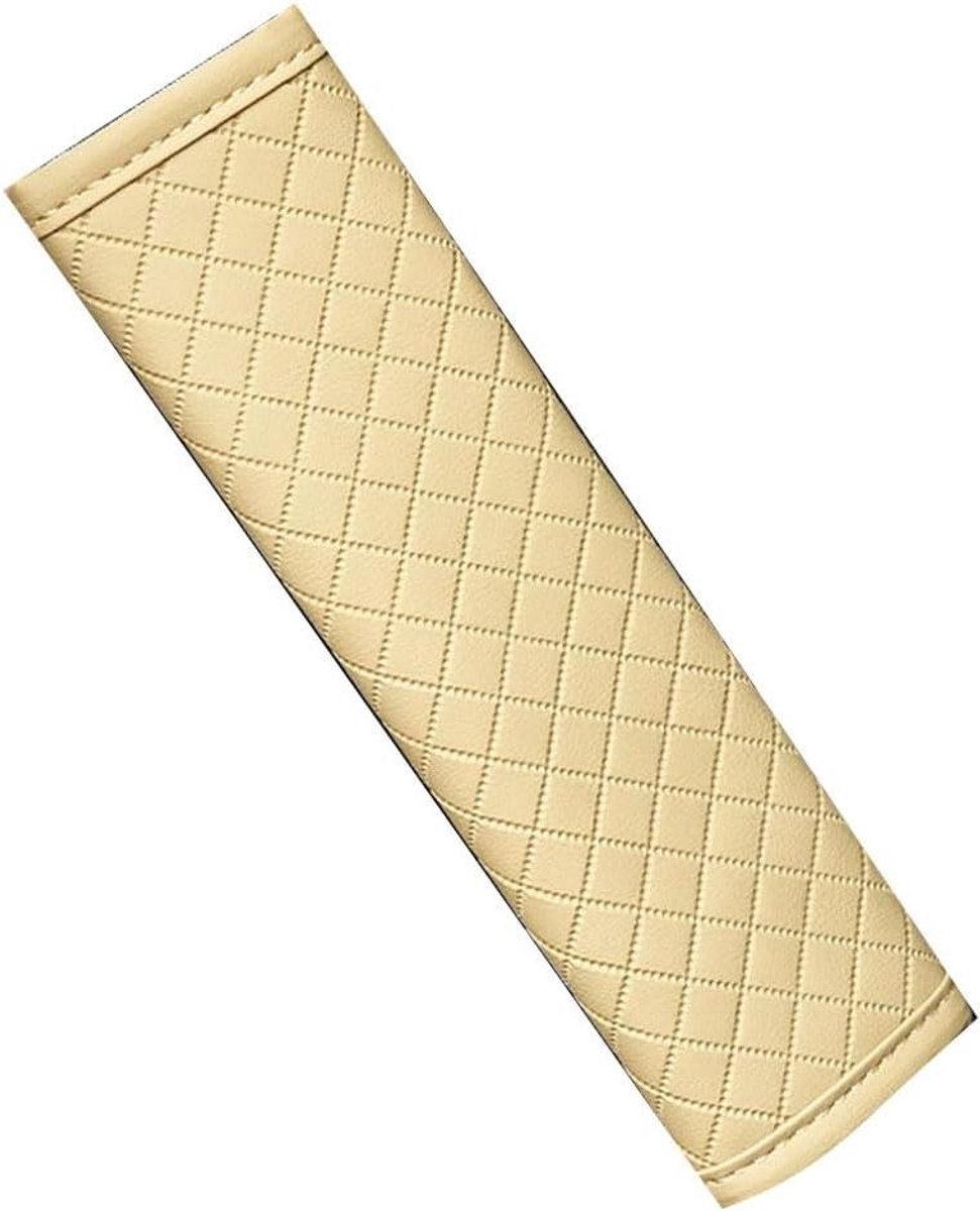 Gordelhoes Auto - Gordelbeschermer Schouderkussen - Comfortabel Rijden - Voorkomt Schuren Nekirritatie - Universeel - Beige