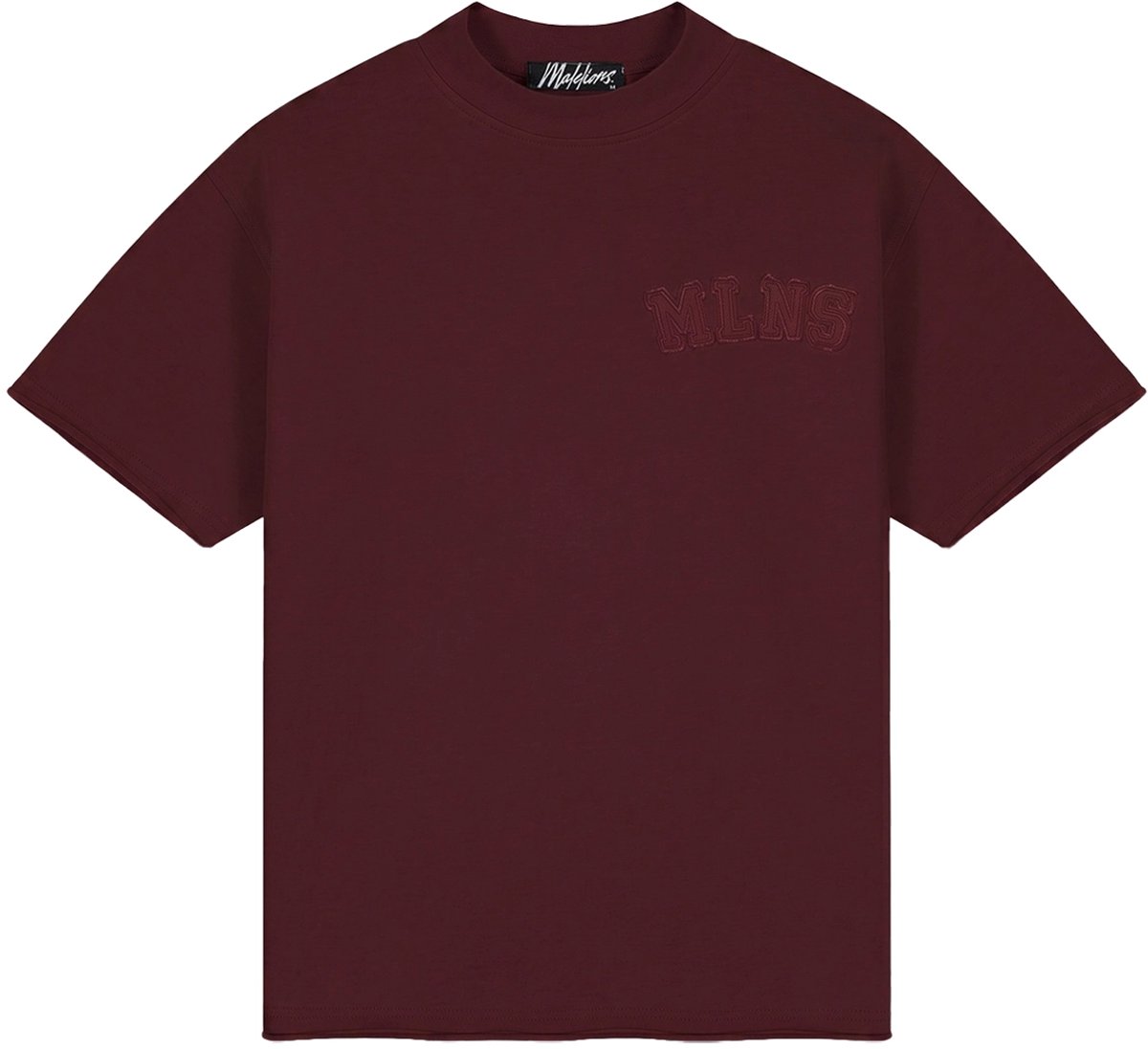 Malelions heavyweight applique t-shirt in de kleur rood.