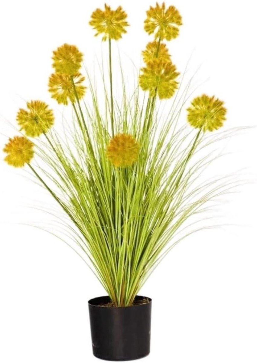 Kunstrietgrasboom - Nepboom Potplant - Interieur Decoratie - Onderhoudsvrij Groen - 95cm - Groen