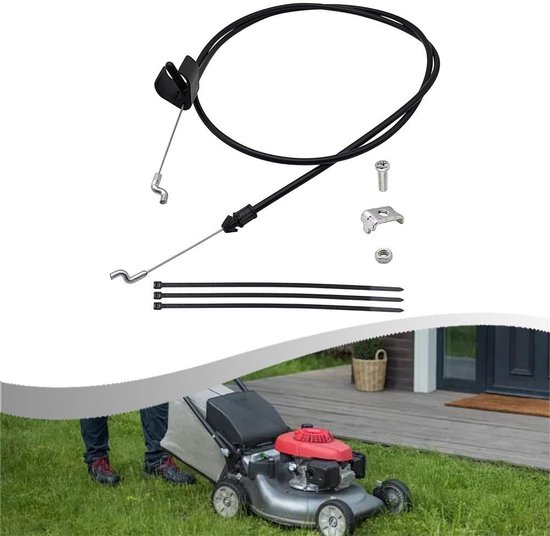Motor Stop Kabel - Grasmaaier Kabel - Grasmaaier Onderhoud - Z-Bend Design - 22 Inch - Zwart — afbeelding 3