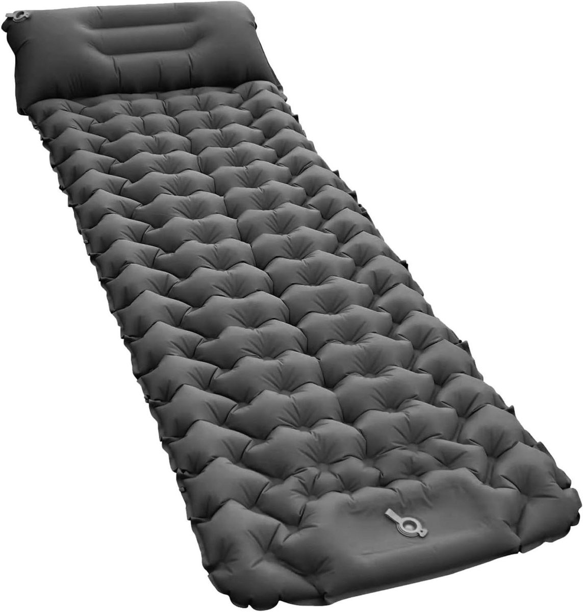 Opblaasbare Slaapmat - Kampeerluchtbed Autobed - Comfortabel Slapen - Ingebouwde Pomp - 196x69x8 cm - Grijs