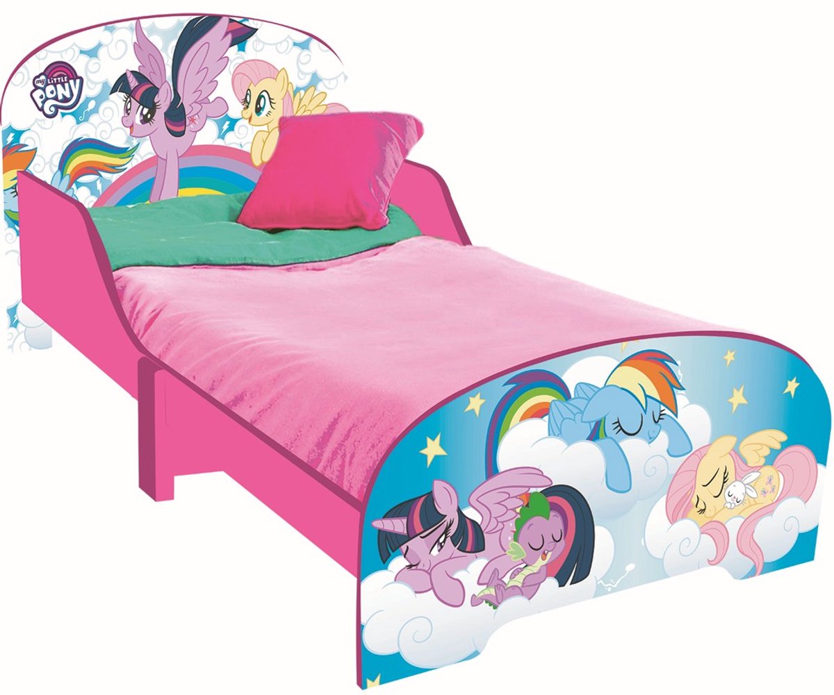 My Little Pony Kinderbed - Houten Peuterbed - Formaat 60x77x143 CM - Geschikt voor Matras 70x140 CM - Makkelijke montage - Kinderkamer - Matras niet inbegrepen