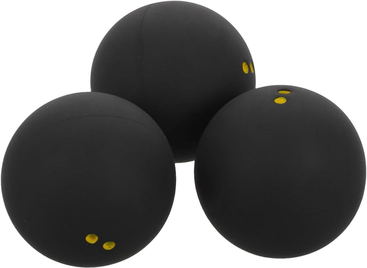 Squashballen - Oefenballen Racketballen - Squash Training - Hoge Elasticiteit - 3.80X3.80X3.80CM - Zwart