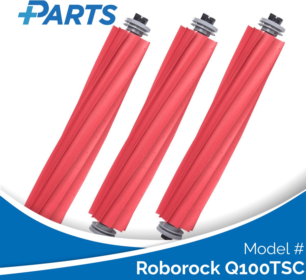 Roborock Q100TSC Borstels (3 Stuks, Plus.Parts® alternatief voor 8.02.0079)