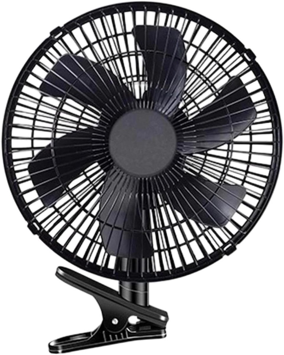 Autoventilator - Auto Koeler - Verkoeling Tijdens Rit - Automatische Oscillatie - 24 V - Zwart
