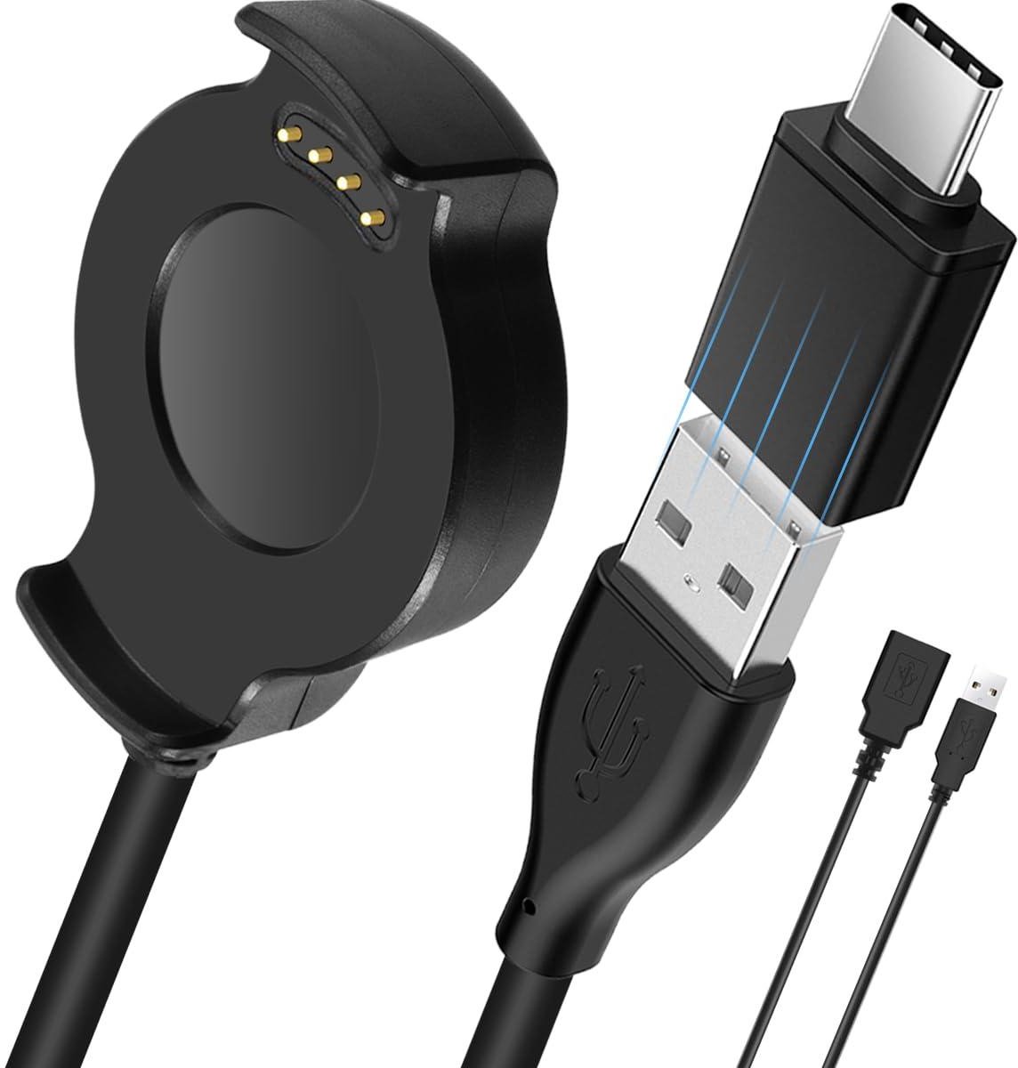 Oplaadkabel Smartwatch - Oplader Dock - Smartwatch Opladen - Magnetische Basis - 1 Meter - Zwart