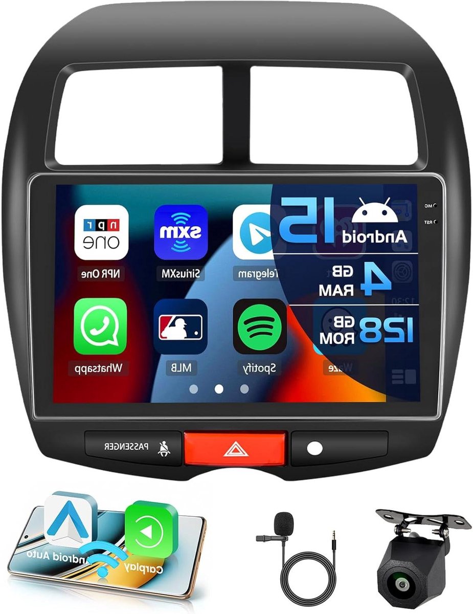 Autoradio Navigatie - Auto Multimedia - Veilige Rit - Draadloos CarPlay - 10 Inch - Zwart