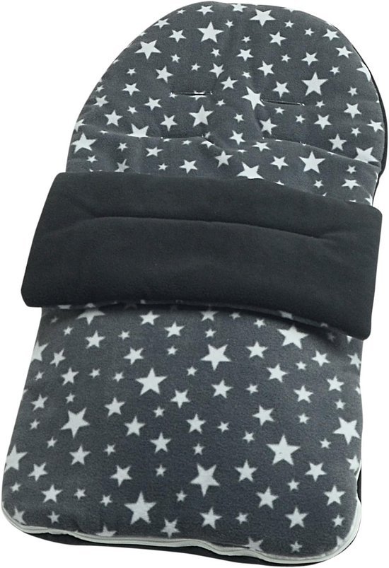 Fleece Voetenzak - Babyzak Stoelvoering - Kinderwagen Warm Houden - Uitritsbaar tot Stoelvoering - 46 x 40 cm - Grijs — afbeelding 3