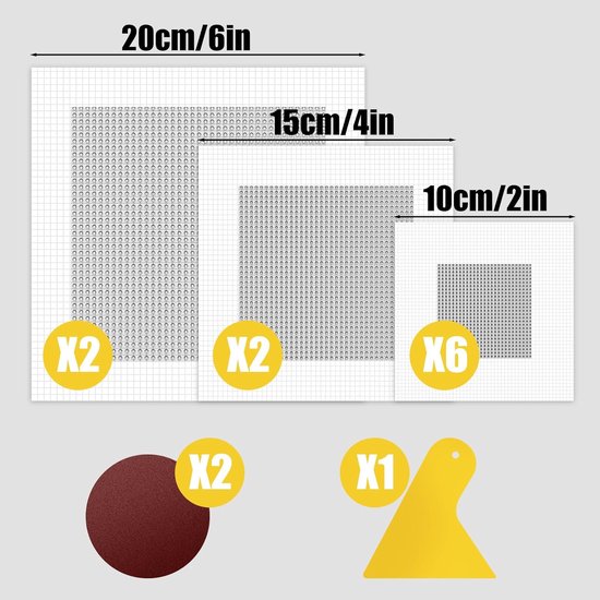 Muurreparatie Pleister Set - Gaten Repareren Kit - Muren Herstellen - Zelfklevend Aluminium - 2/4/6 Inch - Zilver — afbeelding 5