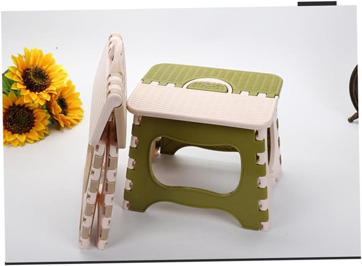 Opvouwbare Kruk - Klapstoel Kinderkruk - Extra Zitten - Met Handvat - 24 x 23 x 24 cm - Groen