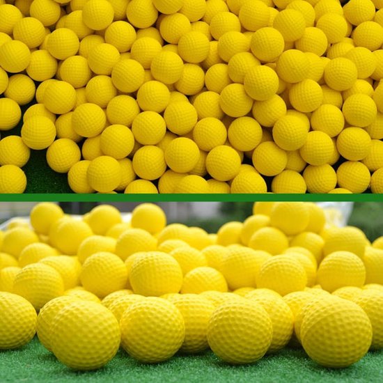 Oefen Golfballen - Schuimballen Golf - Golfswing Verbeteren - Veilig voor Thuis - 41.5 mm - Geel — afbeelding 5