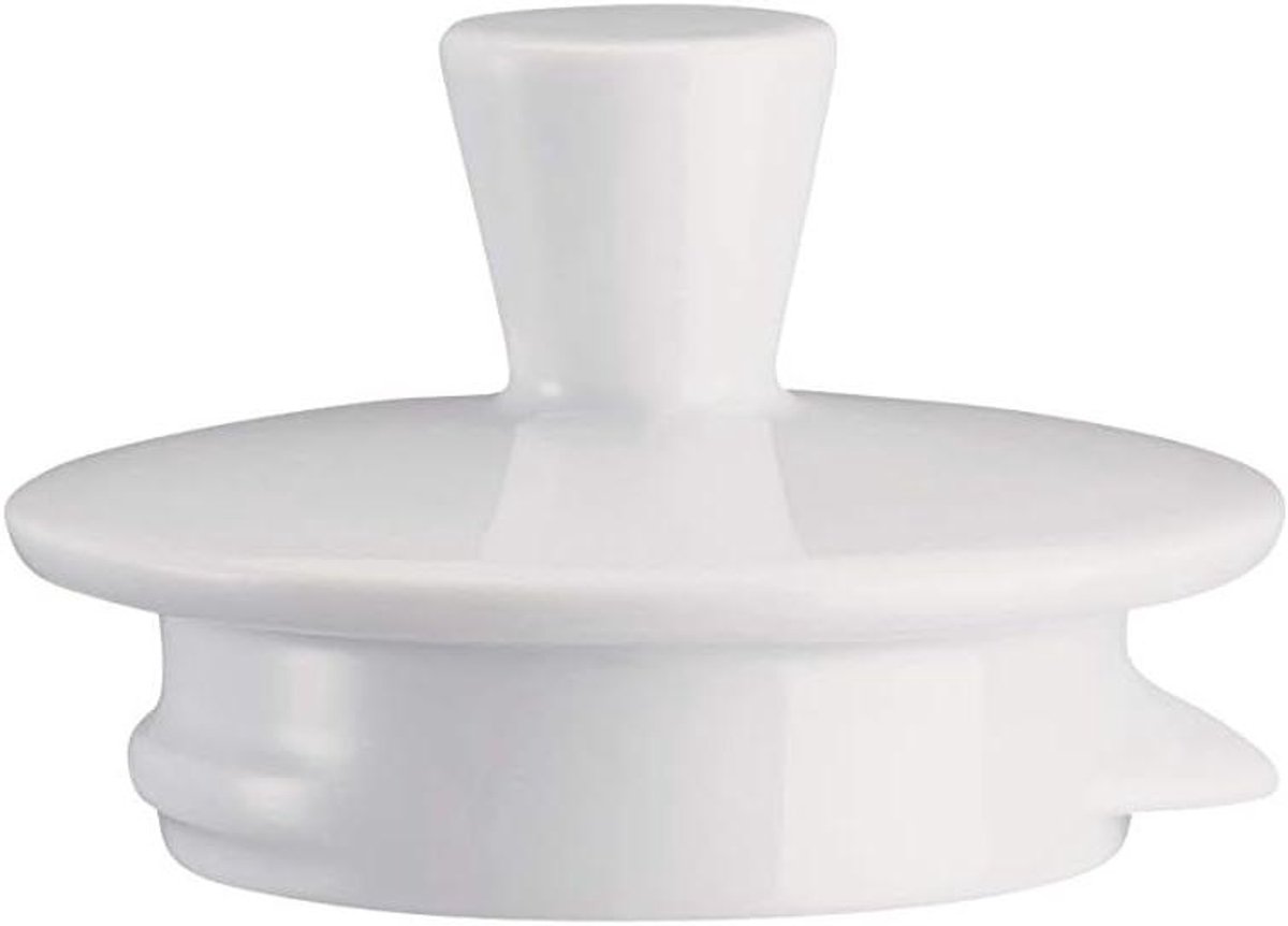 Witte Theepot - Theekan Deksel - Koffie & Thee - Vorm 1382 - 6 personen - Wit