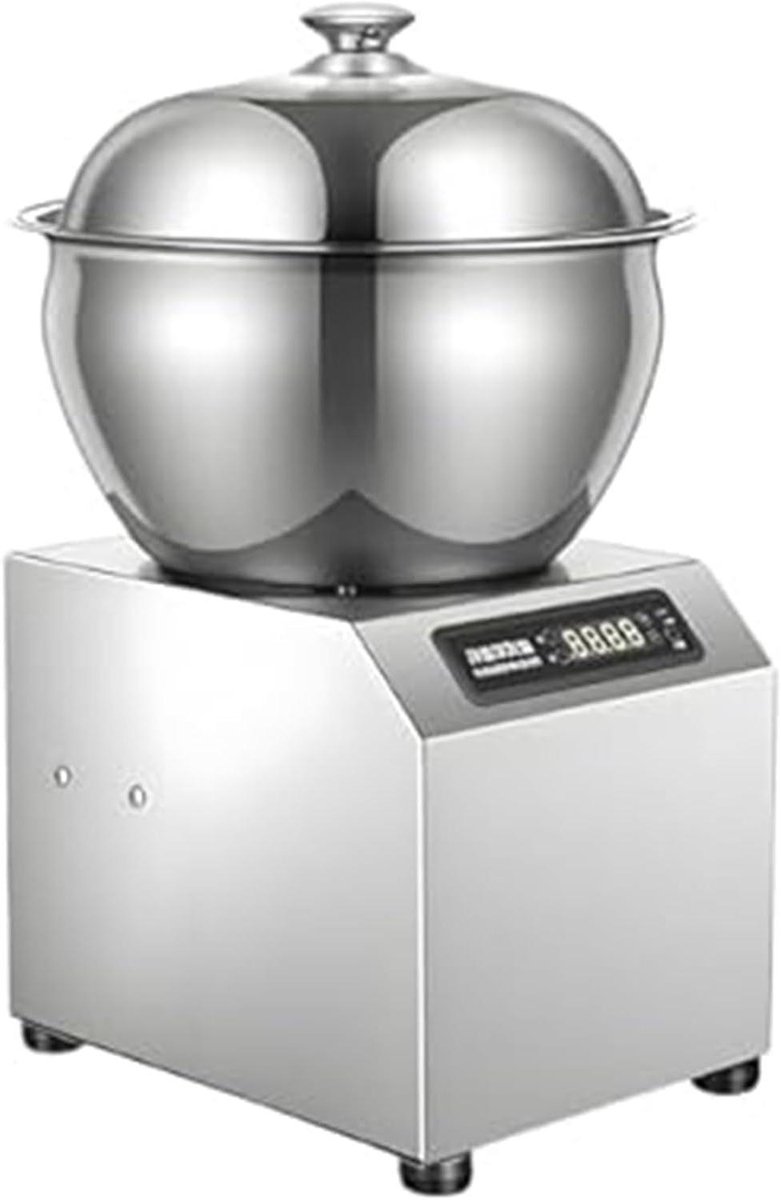 Elektrische Deegmixer - Keukenmixer Broodmixer - Deeg Kneden - Constante Temperatuur Verwarming - 5L Kom - Zilver