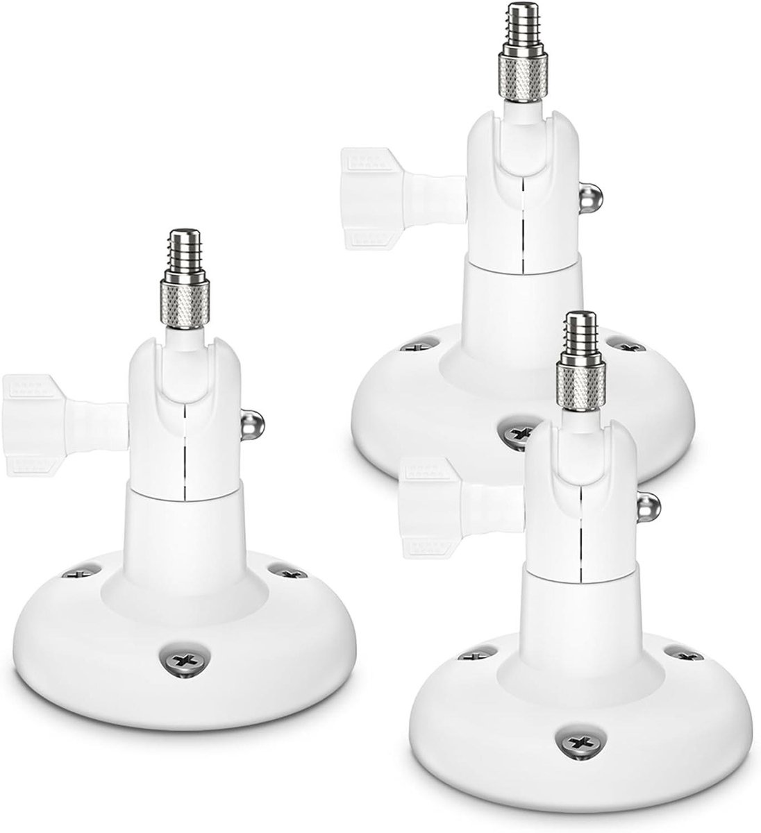 Cameramontagebeugel - Wandhouder Camera - Beveiliging Thuis - 360 Graden Draaibaar - 12 x 10 x 10 cm - Wit/Zwart