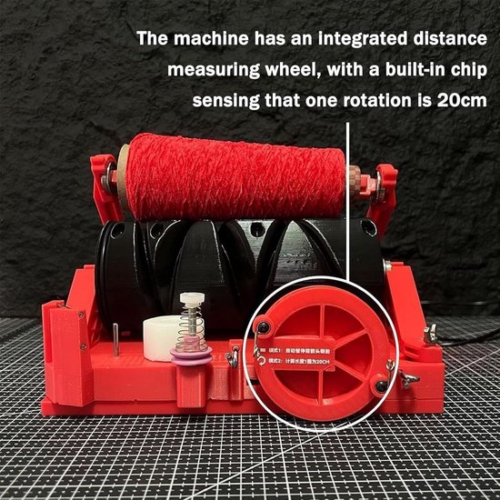 Elektrische garenspinner, automatische wolwikkelmachine met snelheidsaanpassing en digitaal display, maximale lengte 20000 meter, inclusief automatische pauze voor garenweven — afbeelding 4