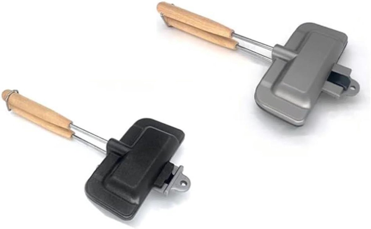 Sandwich Pan - Dubbelzijdig Grill - Ontbijt Maken - Klapbaar Ontwerp - Niet Gespecificeerd - Wit