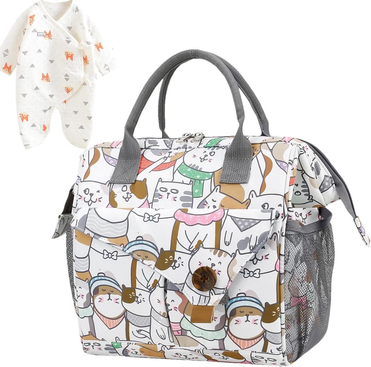 Luiertas - Baby tas - Praktisch onderweg - Grote capaciteit - 33x25x13 cm - Zwart