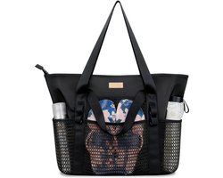 Lacdo Beach Bag for Women, Beach Tote Bag for Women, Waterproof Sandproof Foldable Pool Bag