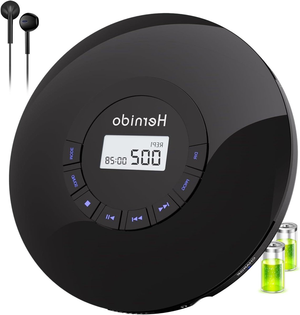 Draagbare CD-speler - Muziekspeler Walkman - Muziek Luisteren - 5 EQ Geluiden - 2000mAh Batterij - Wit