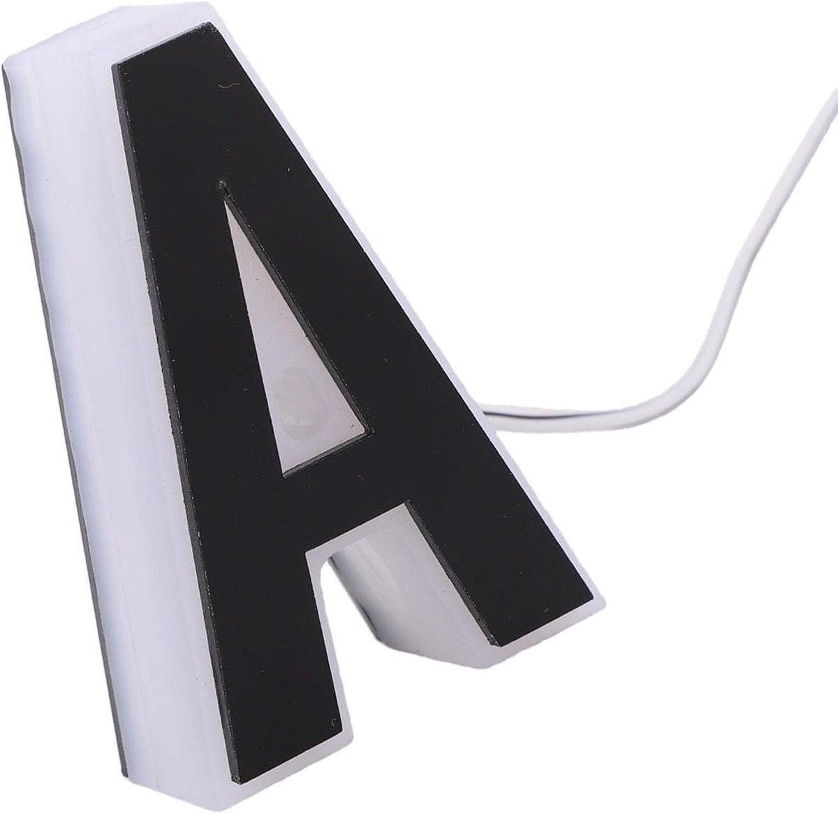 Verlicht Huisnummer - Adresbord LED - Buiten Decoratie - Moderne Uitstraling - 12 x 2 cm - Zwart