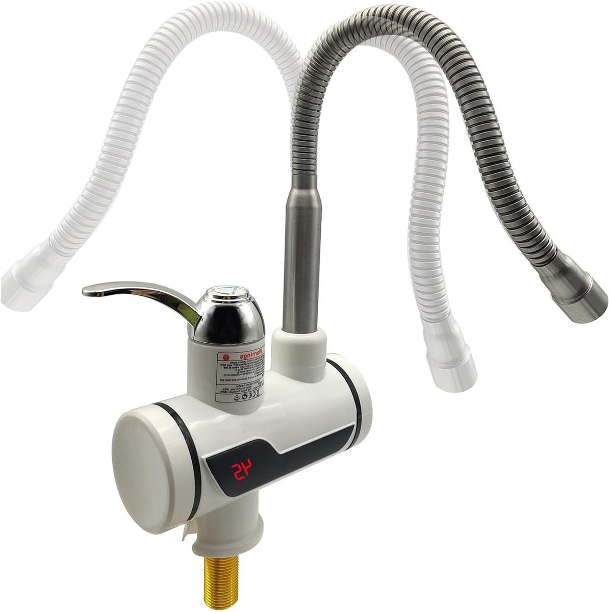 Directe Boiler Kraan - Warmwaterkraan Keuken - Direct Warm Water - Energiebesparend Model - SoftPipe - Zilver