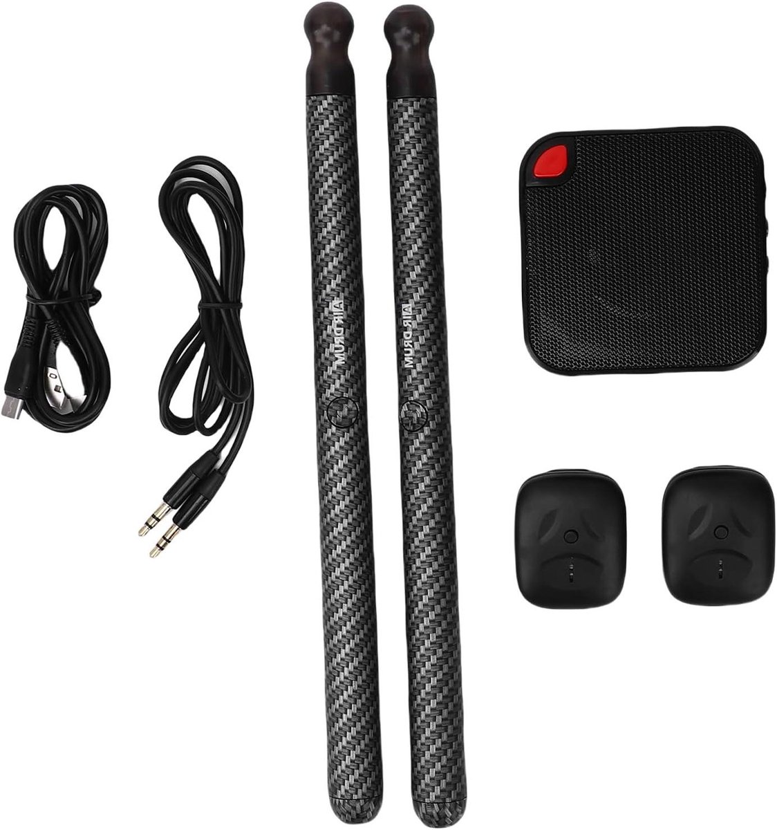 Eujgoov Virtual Air Drum Kit Electric Air Drum Sticks Kit Air Drumsticks voor Oefening