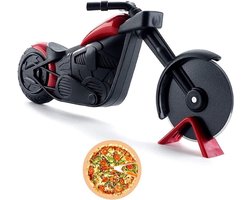 Stainless Steel Pizza Cutter met scherpe snijwiel en standaard voor feestjes, kerst en creatieve cadeaus