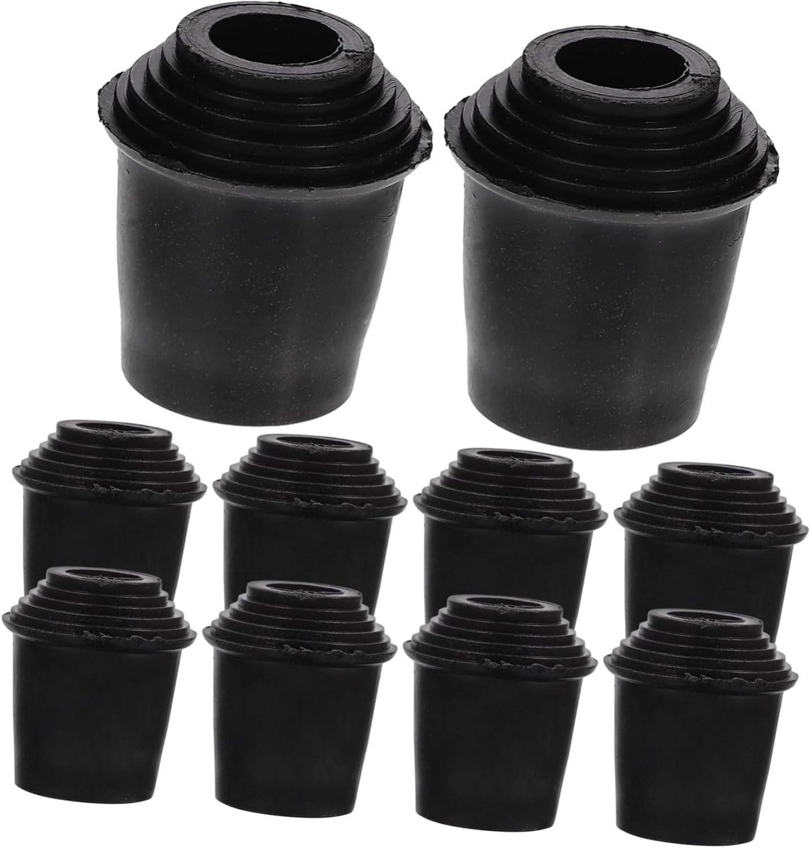 Drum Accessoires - Trommelhoezen - Drummen Oefenen - Duurzaam Rubber - 10 Stuks - Zwart