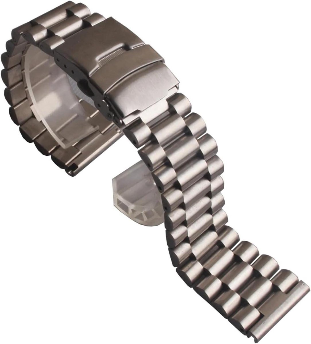 Horlogeband - Roestvrij staal - Dagelijks gebruik - Massief materiaal - 18-26 mm - Zilver