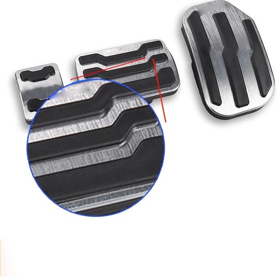 Auto Pedaal Covers - Rem Gaspedaal - Verbeter Rijervaring - Antislip Ontwerp - 2 Stuks - Zilver — afbeelding 2
