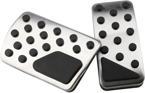 Pedaalhoezen Auto - Antislip Pedalen - Verbeterde Grip - Universeel Ontwerp - Set van 2 - Zilver Zwart — afbeelding 4