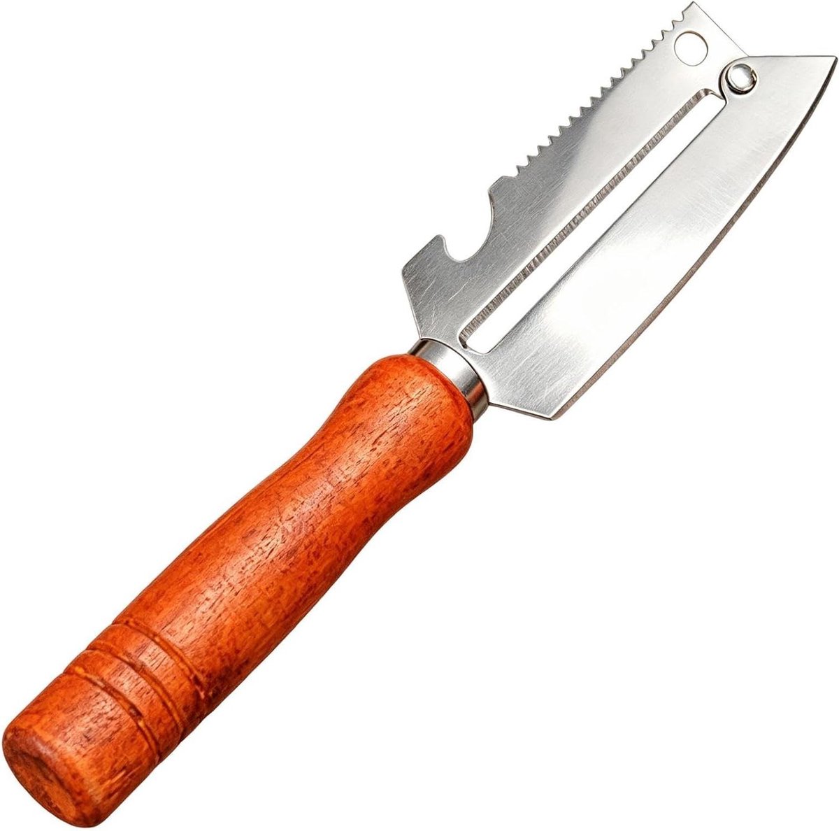 Groente Dunschiller - Schil Gadget - Maaltijd Voorbereiding - Roestvrij Staal - 22 cm - Hout