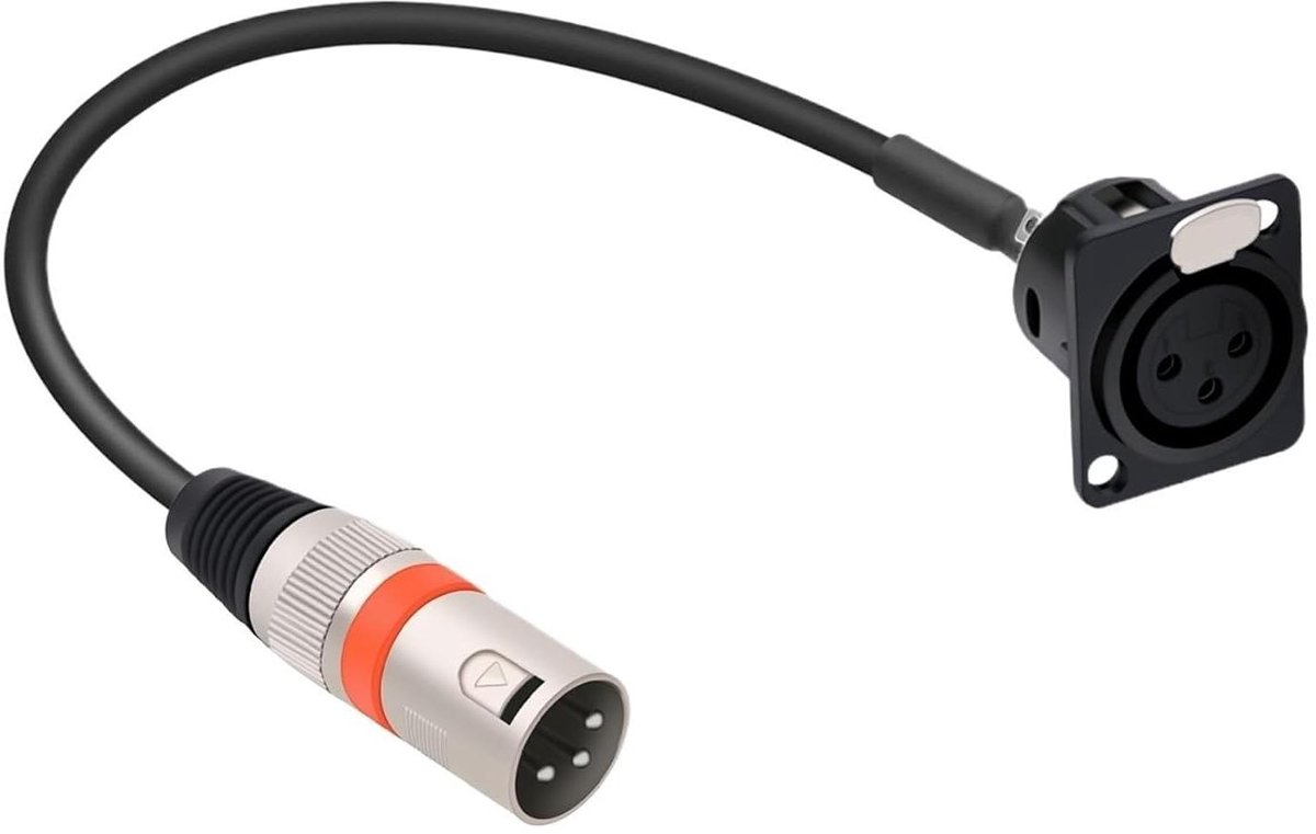 Microfoon Kabel - XLR Kabel - Muziek Opnemen - Afgeschermde OFC Koper - 0.3m tot 15m - Zwart