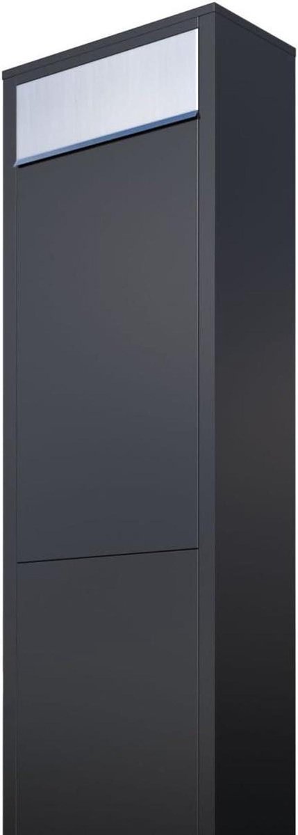 Staande brievenbus - Brievenbus staand - Post ontvangen - Gepoedercoat staal - 39 x 115.5 x 20.5 cm - Zwart